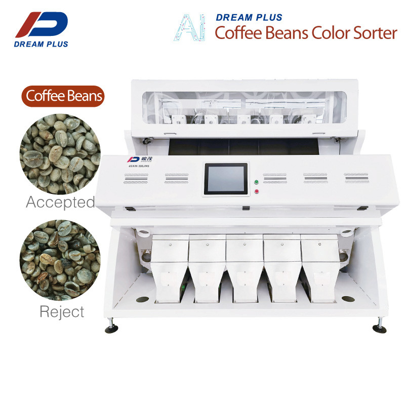 Industrial 5 Chutes Coffee Bean Color Machine with RGB Camera Εύκολη εγκατάσταση
