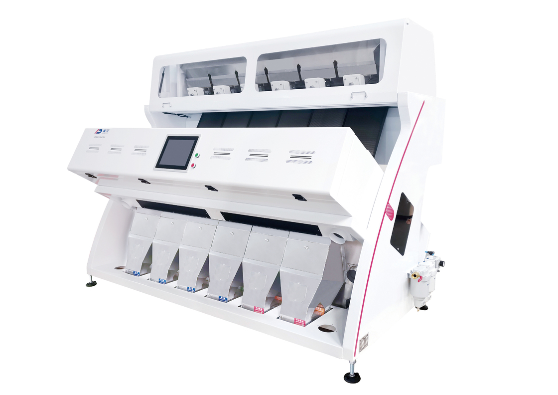 Agricultural CCD RGB Race Color Sorter Machine 6 Chutes 384 Channels