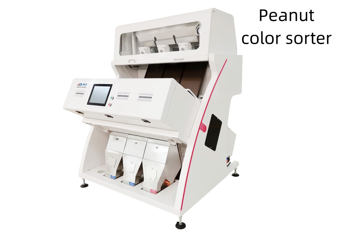 Υψηλής απόδοσης CCD Peanut Color Sorter 192 Channel 3 Chute